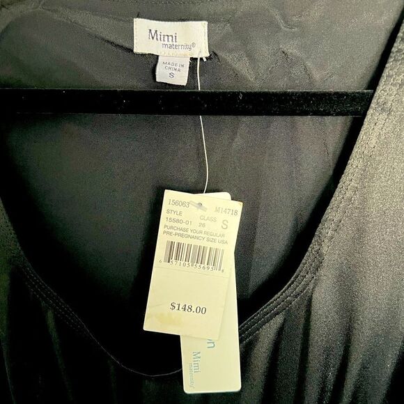 NWT Gorgeous silk Mimi Maternity dress with flocked velour skirt - Picture 5 of 5